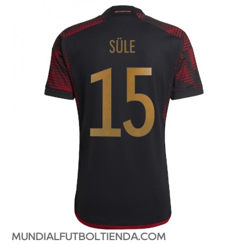 Camiseta Alemania Niklas Sule #15 Segunda Equipación Replica Mundial 2022 mangas cortas